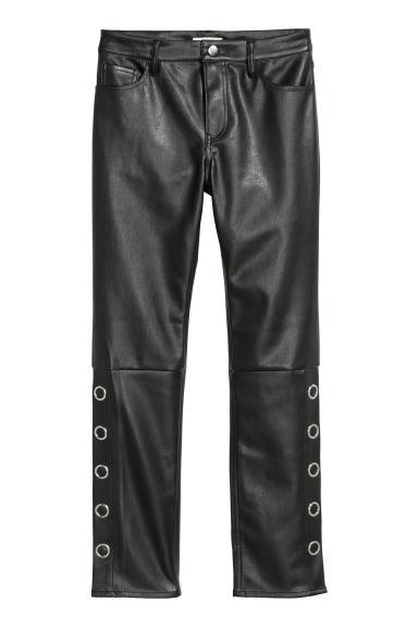 H & M - Pantaloni In Finta Pelle - Nero