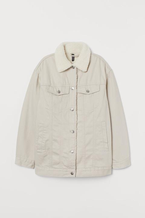 Lined Twill Jacket - Beige