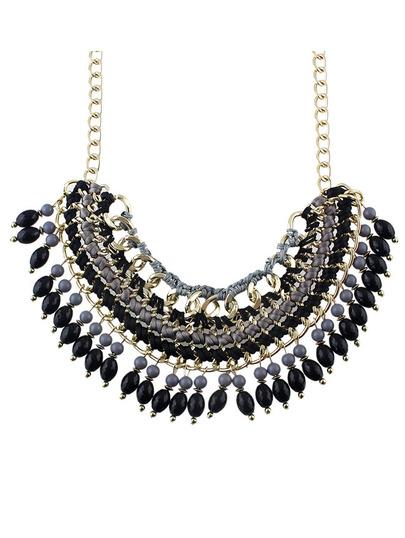 Collana Con Frange Nera