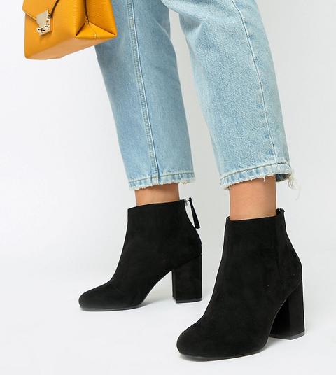 Botines De Corte Ancho Con Cremallera Beacon De Asos Design