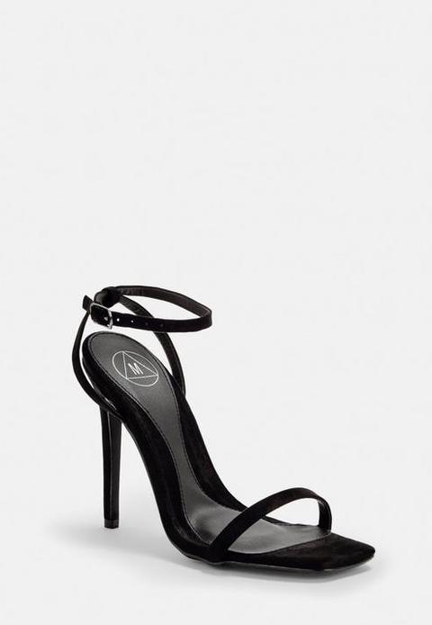 Black Barely There Heels, Black