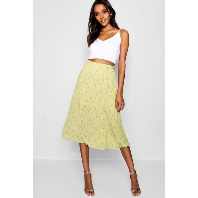 pleated midi skater skirt