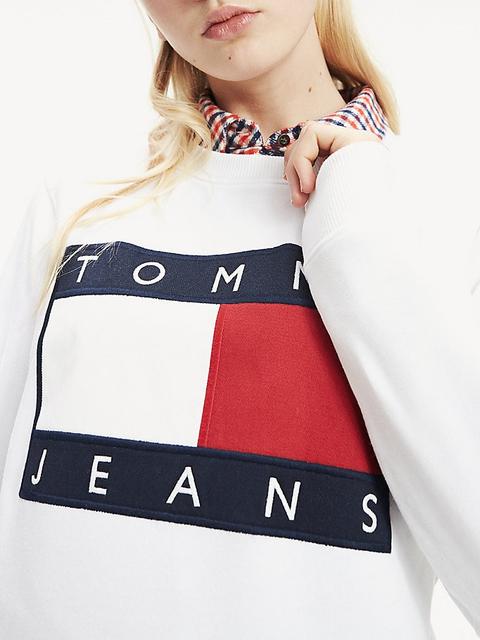 Sudadera De Corte Cropped Con Logo De Tommy Jeans