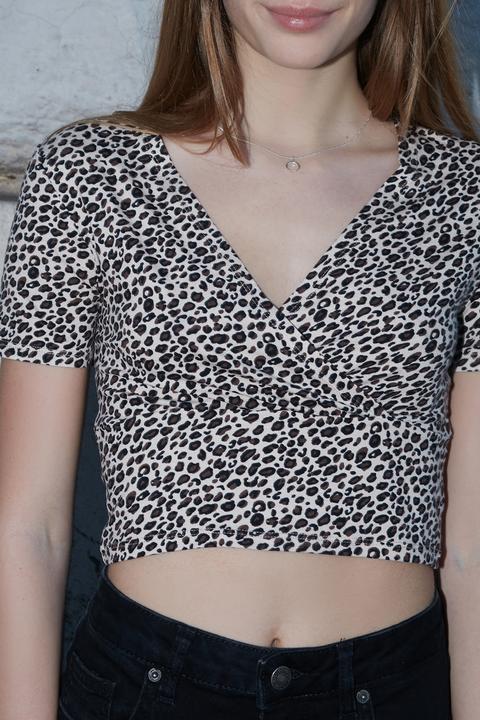 Camiseta Escote En V Multicolor