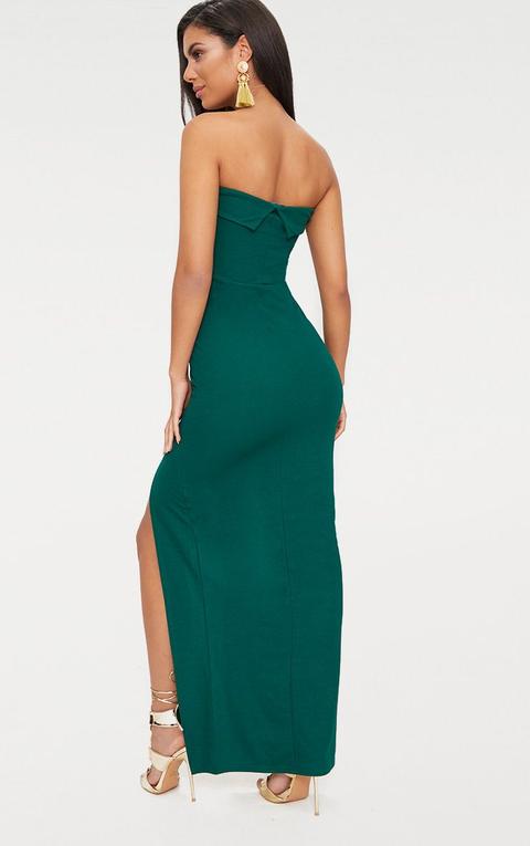emerald green bandeau dress