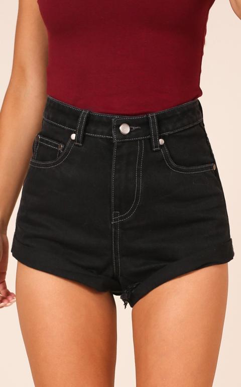 Ava Shorts In Black Denim