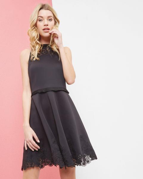ted baker embroidered skater dress