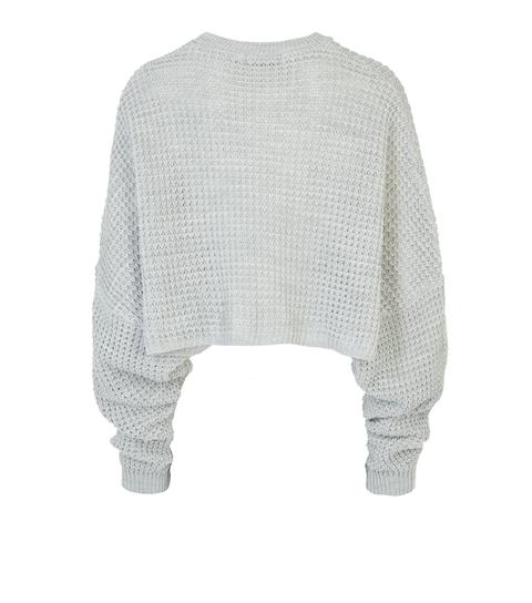 Cameo Rose Pale Grey Oversized Knit Jumper New Look