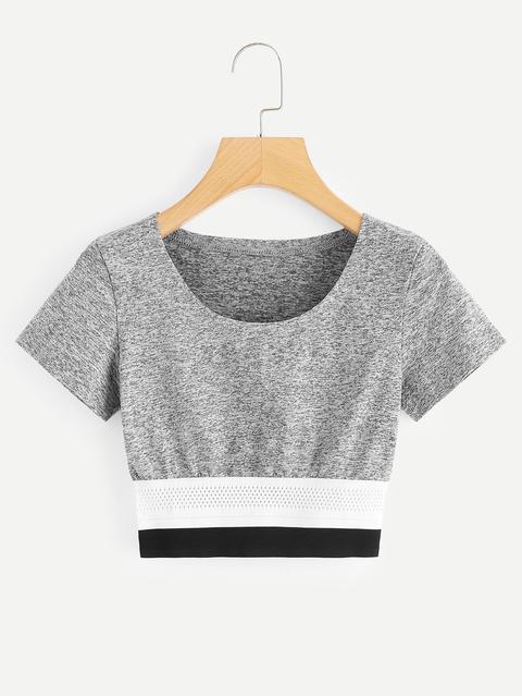 Colorblock Round Neck Tee