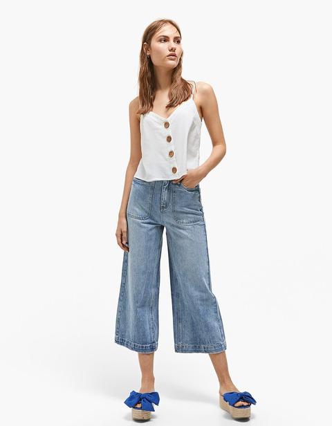 stradivarius culotte jeans