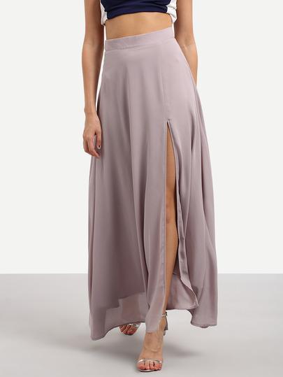 Gonna Maxi Chiffon Scissione - Violetto