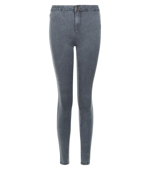 Teens Grey High Waist Super Skinny Jeans