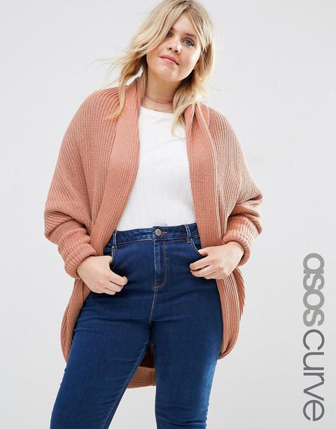 Cárdigan De Corte Cocoon De Asos Curve