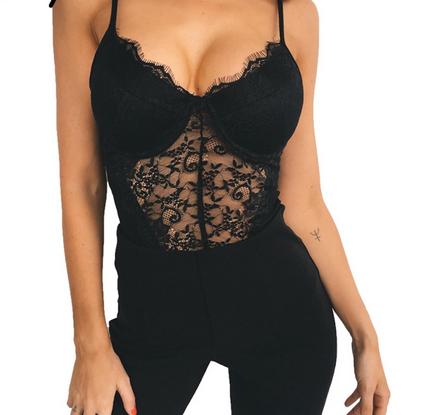 Body Angel Semi Trasparente Con Pizzo E Frange