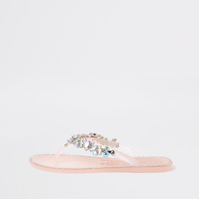 pink jelly flip flops