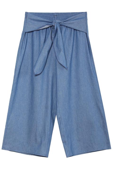 Panta-culotte In Tela Effetto Denim