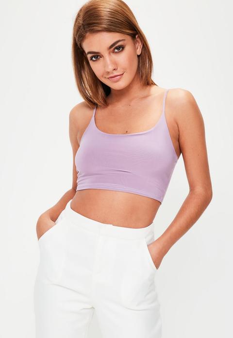 Purple Slinky Strappy Bralet, Purple