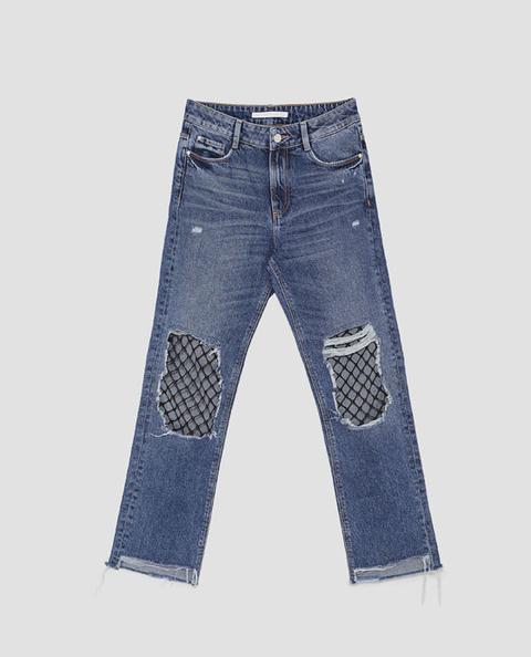 Vaquero Denim Con Red