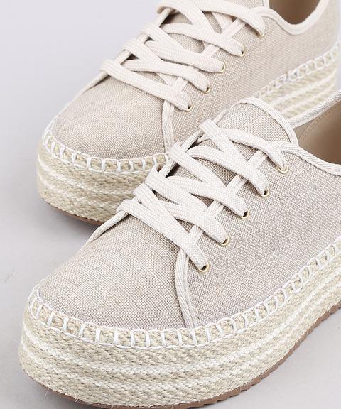 tenis beira rio flatform bege