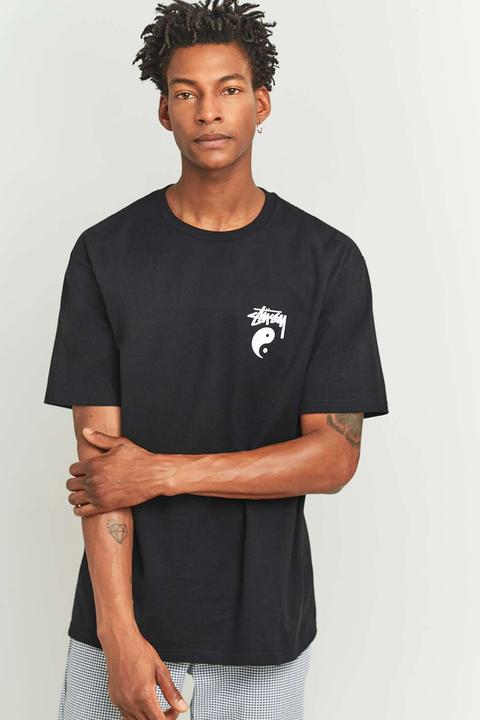 Stussy - T-shirt „stock Yin-yang“ In Schwarz - Herren M