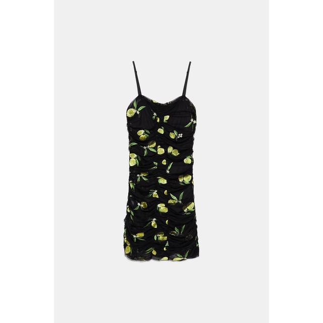 Lemon Embroidery Dress from Zara on 21 Buttons