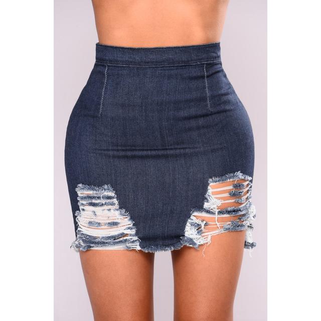 fashion nova jean skirt