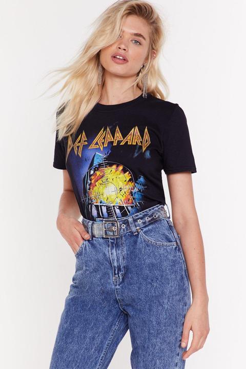 Womens Def Leppard Pyromania Graphic Band Tee