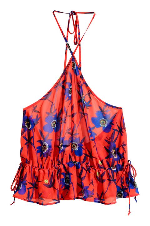 Top Halter Estampado - Rojo