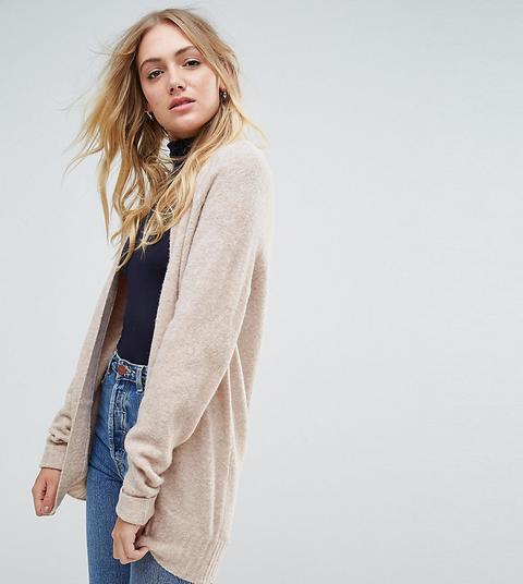 Asos Tall - Cardigan In Maglia Grosso Misto Lana - Beige