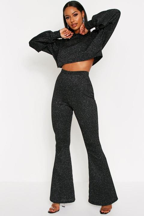 Glitter Rib Box Top Coord