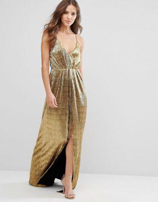 Millie Mackintosh - Vestito Canotta Lungo Color Oro