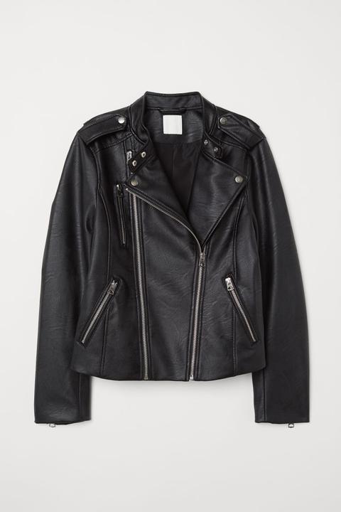 Veste De Style Motard - Noir