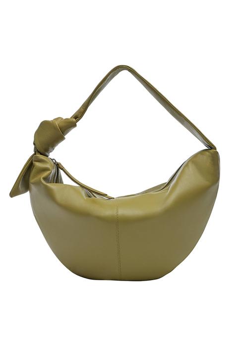 Bolso De Hombro Piel Detalle Nudo