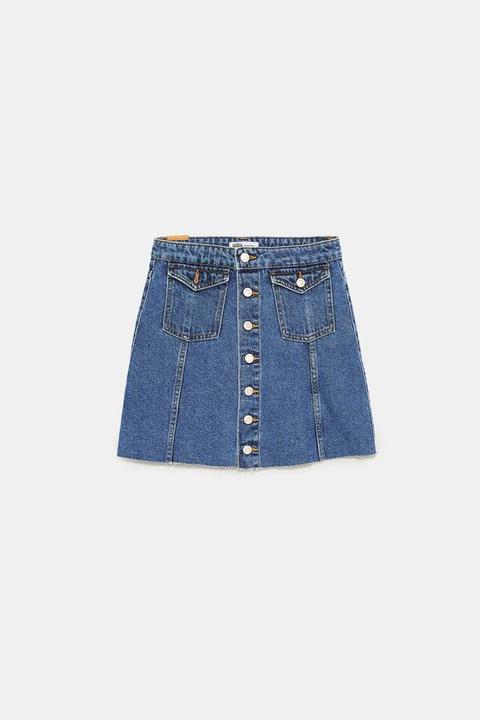 Minigonna High Rise Authentic Denim