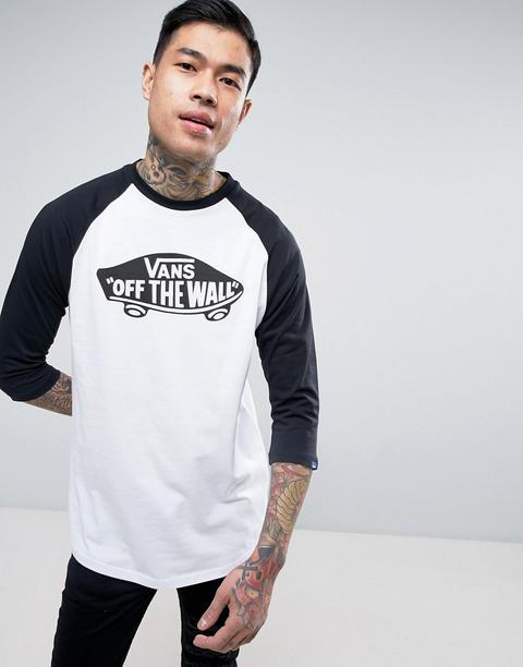 Vans - Otw Vxxmyb2 - T-shirt Bianca Con Maniche Raglan - Bianco