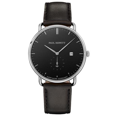 Orologio Grand Atlantic Line Black Sea Acciaio Inox Cinturino Pelle Nero