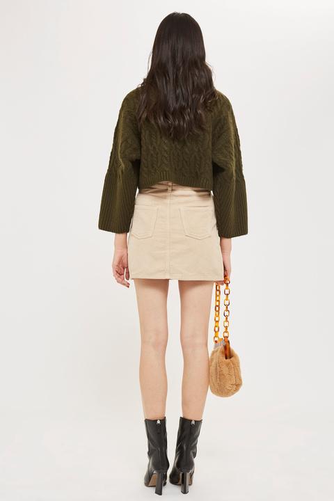 cream corduroy skirt