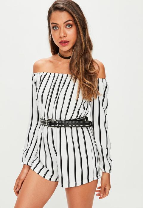 white stripe playsuit