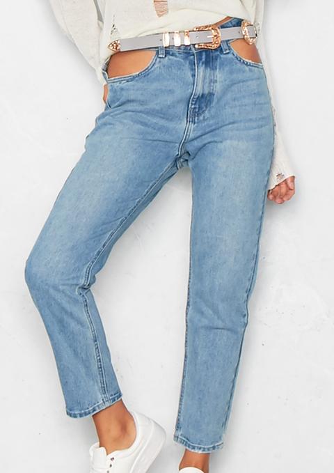 cut out mom jeans
