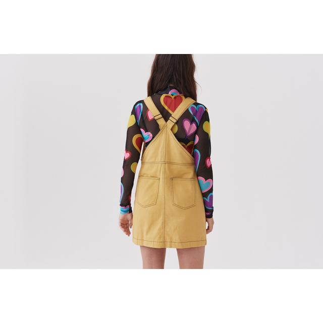 lazy oaf yellow pinafore dress