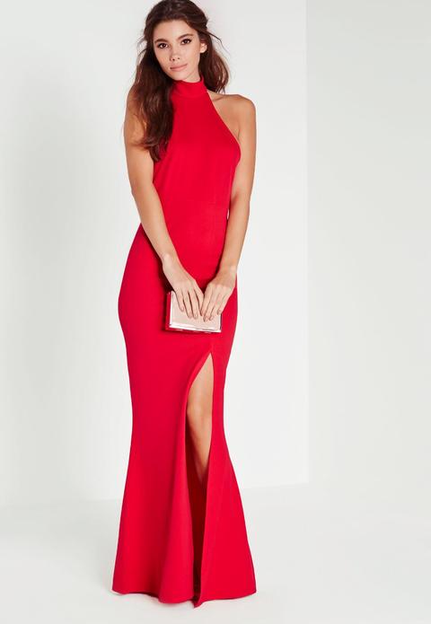 Choker Maxi Dress Red