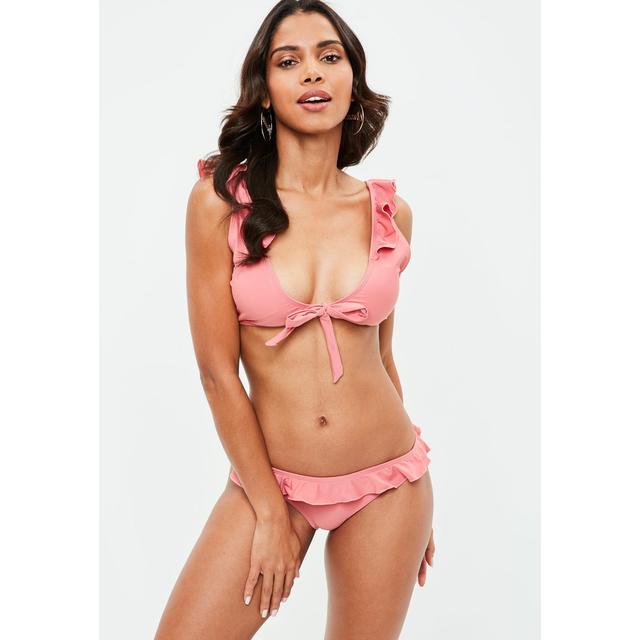 pink frill bikini