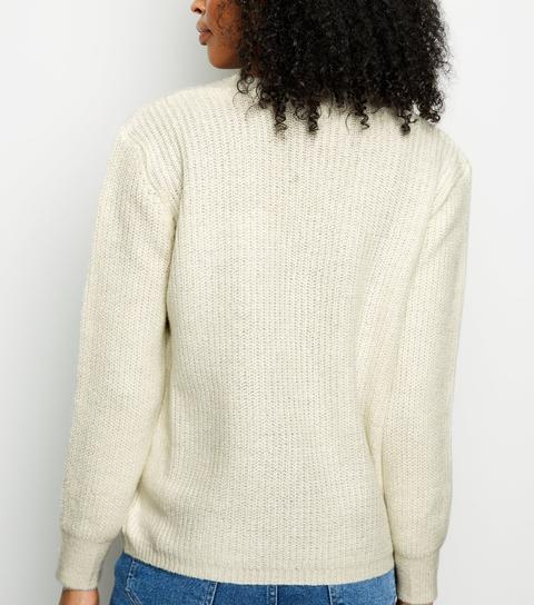 new look cream cardigan