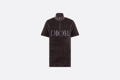 Camiseta De Terciopelo Técnico, Bordado "dior"