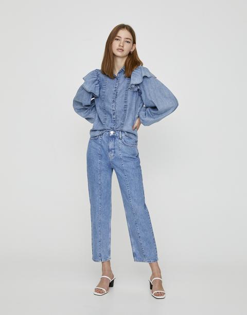 Jeans Slouchy Costuras Pernera