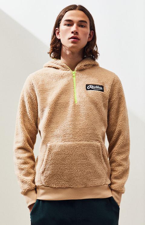 sherpa quarter zip sweatshirt