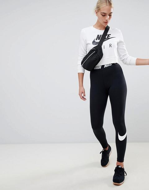 nike black logo waistband legasee leggings