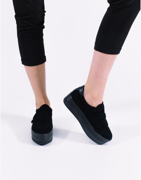 Zapato Mujer Velcro Negra Uissos