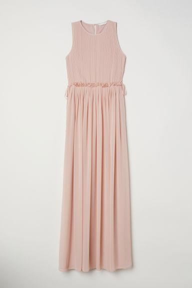 H & M - Abito Lungo In Chiffon - Arancione