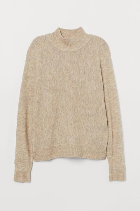 H & M - Pullover In Maglia Fine - Beige